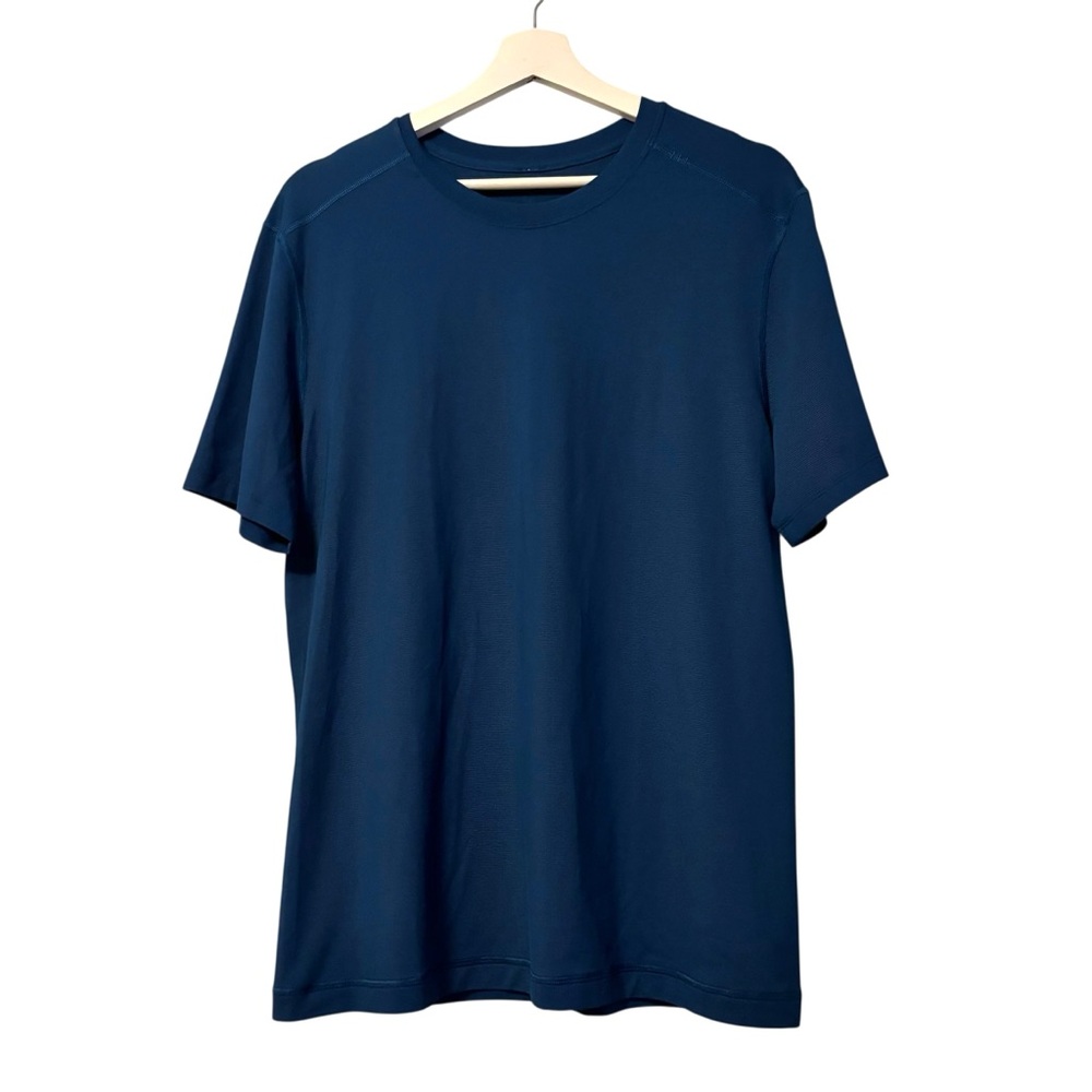 Lululemon Athletica Reflective Workout T-Shirt Navy Men's Size XL Running Active